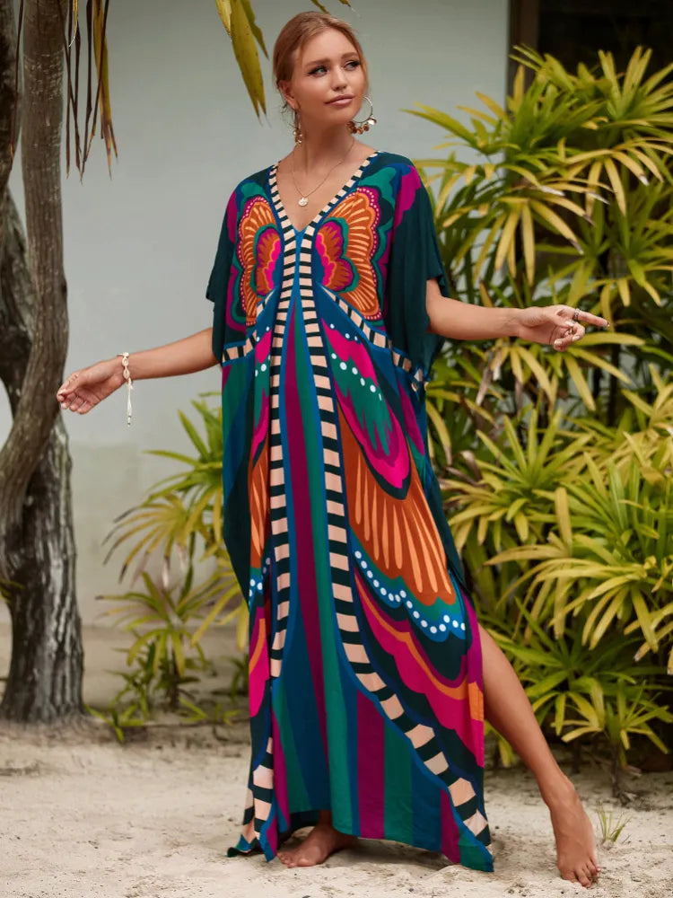 Vestido Feminino Fresquinho Para o Verão - Caftan