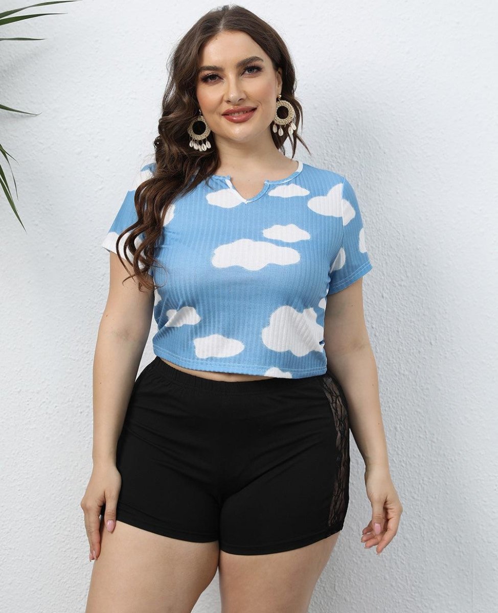 Blusa Cloud - LUV Mulher - IV052 - Blusa Cloud - Azul - XG -