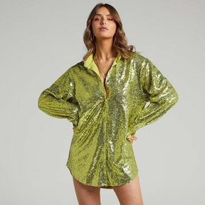 Blusa Glitter - LUV Mulher - LF001 - Blusa Glitter - Verde - P -