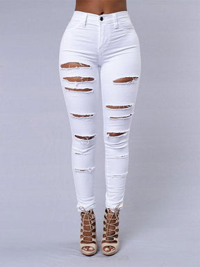 Calça Jeans Street - LUV Mulher - CL001 - Calça Jeans Street - Branco - P -