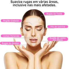 O Adesivo Anti Sinais e Linhas de Expressão - LUV Mulher - SK020 - O Adesivo Anti Sinais e Linhas de Expressão - 1 UND - 11 Peças (Rosto + Pescoço + Colo) - -