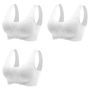 Sutiã Comfort 5D - Compre 2 leve 3!! - LUV Mulher - ST005 - Sutiã Comfort 5D - Compre 2 leve 3!! - Branco+Branco+Branco - P -