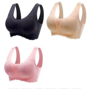 Sutiã Comfort 5D - Compre 2 leve 3!! - LUV Mulher - ST005 - Sutiã Comfort 5D - Compre 2 leve 3!! - Preto+Bege+Rosa - P -