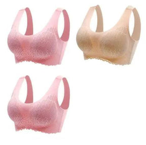 Sutiã Comfort 5D - Compre 2 leve 3!! - LUV Mulher - ST005 - Sutiã Comfort 5D - Compre 2 leve 3!! - Rosa+Bege+Rosa - P -