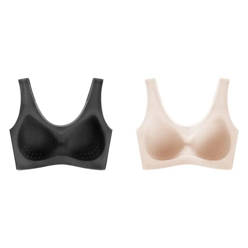 Sutiã Ultra Comfort - Compre 1 leve 2 - LUV Mulher - ST010 - Sutiã Ultra Comfort - Compre 1 leve 2 - Preto + Nude - P -