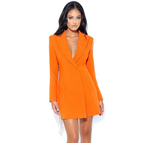 Vestido Clothes - LUV Mulher - VD036 - Vestido Clothes - Laranja - PP -