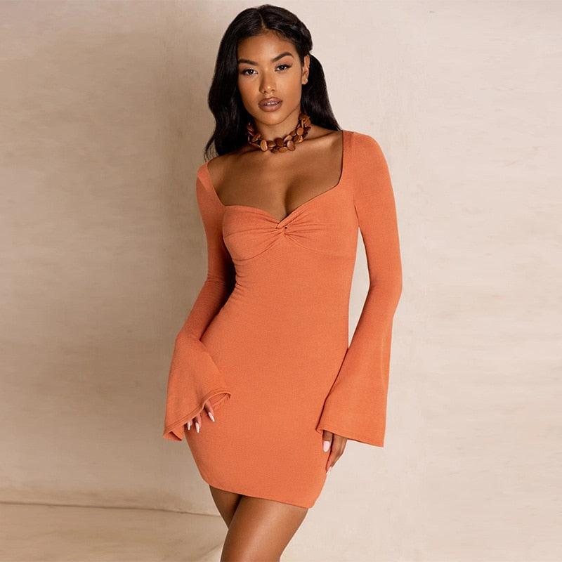 Vestido Empire - LUV Mulher - VD006 - Vestido Empire - Laranja - P -